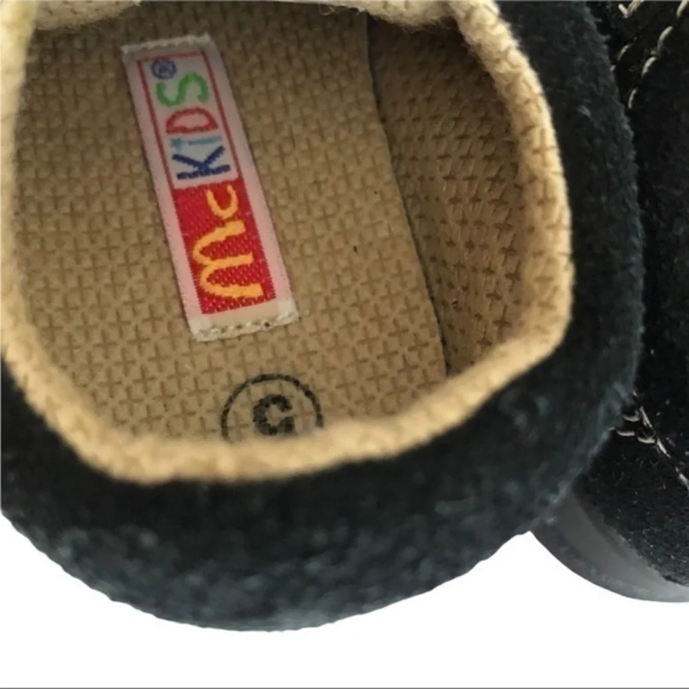 Vintage McKids Strike 2 Black Babies Shoes Size 5
